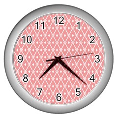 Pattern 11 Wall Clock (silver) by GardenOfOphir