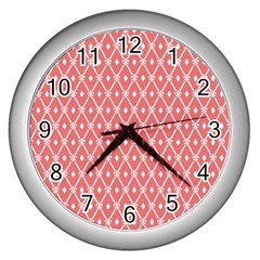 Pattern 13 Wall Clock (silver) by GardenOfOphir