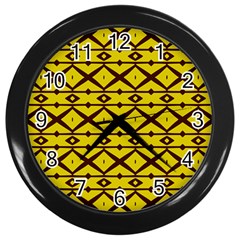 Pattern 16 Wall Clock (black) by GardenOfOphir