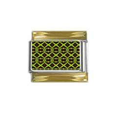 Pattern 17 Gold Trim Italian Charm (9mm) by GardenOfOphir