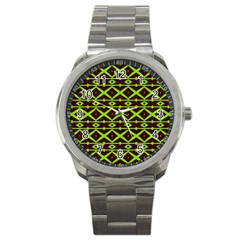 Pattern 17 Sport Metal Watch by GardenOfOphir