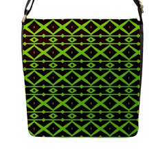 Pattern 17 Flap Closure Messenger Bag (L)