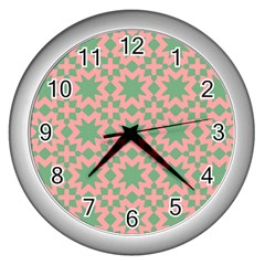 Pattern 18 Wall Clock (silver) by GardenOfOphir