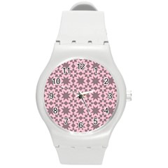 Pattern 19 Round Plastic Sport Watch (m) by GardenOfOphir