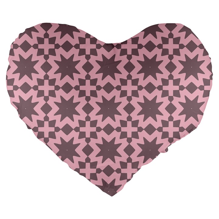 Pattern 19 Large 19  Premium Heart Shape Cushions