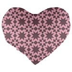 Pattern 19 Large 19  Premium Heart Shape Cushions Back