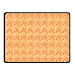 Peach Leafs One Side Fleece Blanket (small) by Sparkle