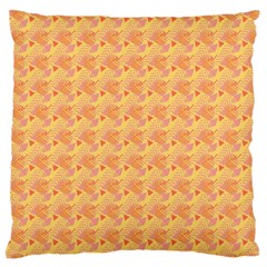 Peach Leafs Standard Premium Plush Fleece Cushion Case (one Side) by Sparkle