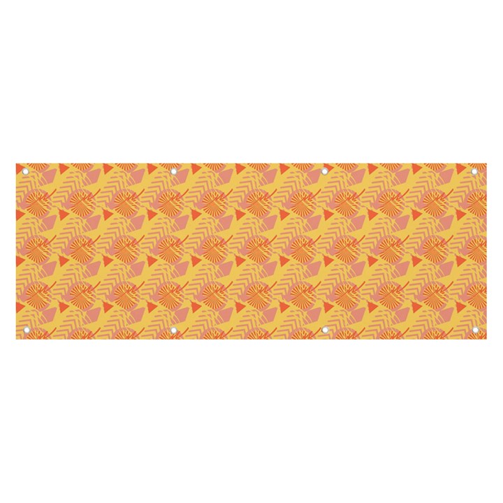 Peach Leafs Banner and Sign 8  x 3 