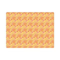 Peach Leafs One Side Premium Plush Fleece Blanket (mini) by Sparkle