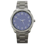 Blue Diamonds Sport Metal Watch Front