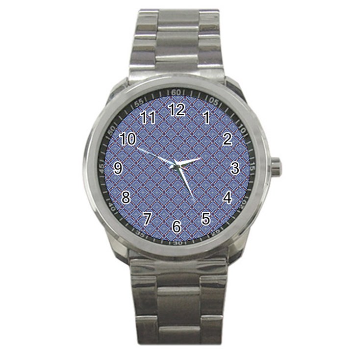 Blue Diamonds Sport Metal Watch