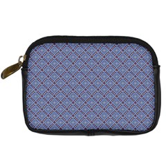 Blue Diamonds Digital Camera Leather Case by Sparkle