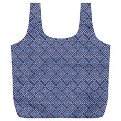 Blue Diamonds Full Print Recycle Bag (xxl) by Sparkle