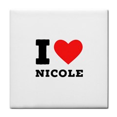 I Love Nicole Tile Coaster by ilovewhateva