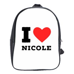 I Love Nicole School Bag (large) by ilovewhateva