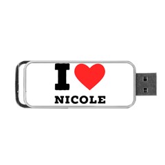 I Love Nicole Portable Usb Flash (one Side) by ilovewhateva