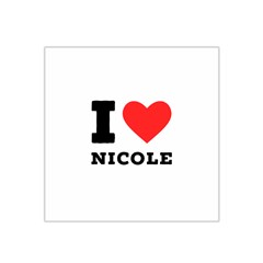 I Love Nicole Satin Bandana Scarf 22  X 22  by ilovewhateva