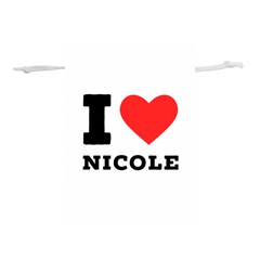 I Love Nicole Lightweight Drawstring Pouch (m) by ilovewhateva