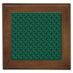 Green Pattern Framed Tile by Sparkle