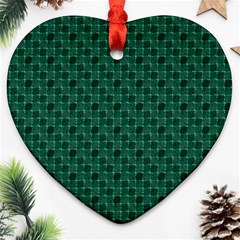 Green Pattern Ornament (Heart)