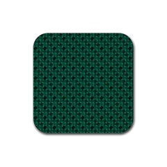 Green Pattern Rubber Coaster (Square)