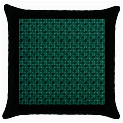 Green Pattern Throw Pillow Case (Black)