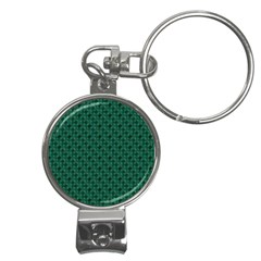 Green Pattern Nail Clippers Key Chain