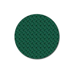 Green Pattern Magnet 3  (Round)