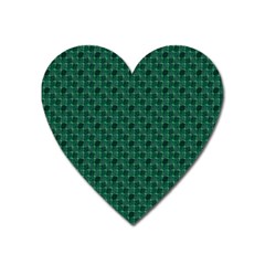 Green Pattern Heart Magnet