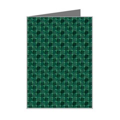 Green Pattern Mini Greeting Card