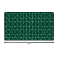 Green Pattern Business Card Holder