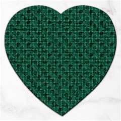 Green Pattern Jigsaw Puzzle (Heart)