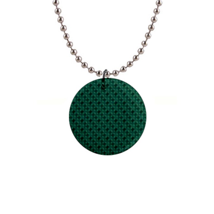 Green Pattern 1  Button Necklace