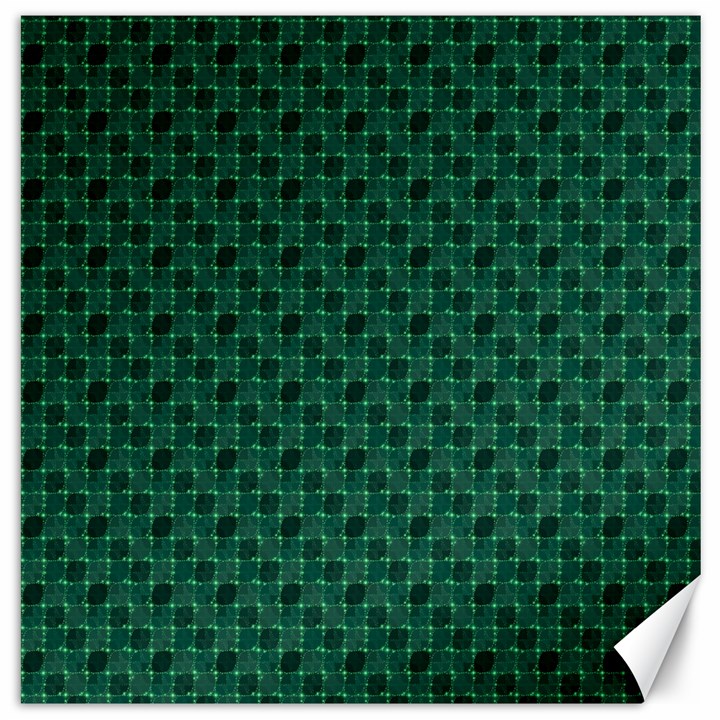 Green Pattern Canvas 12  x 12 