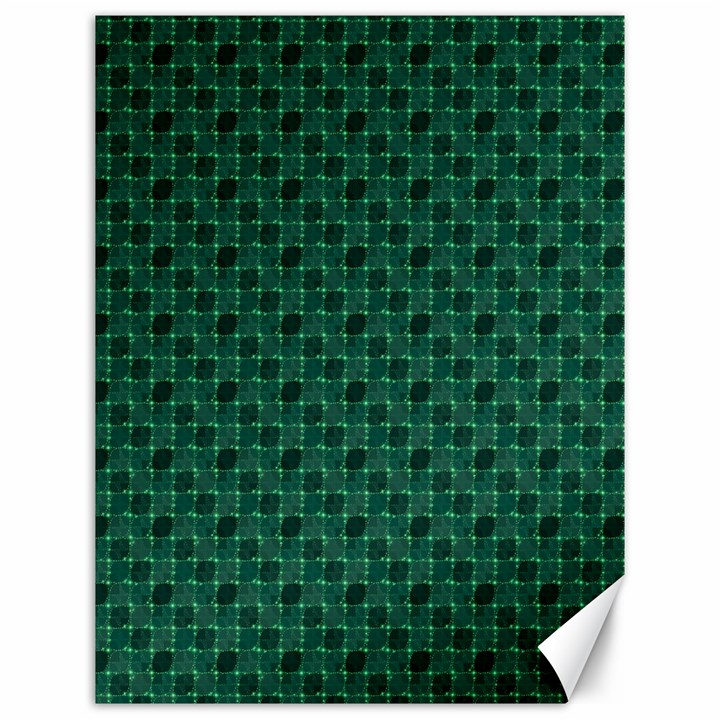 Green Pattern Canvas 12  x 16 