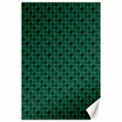 Green Pattern Canvas 24  x 36 