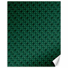 Green Pattern Canvas 11  x 14 