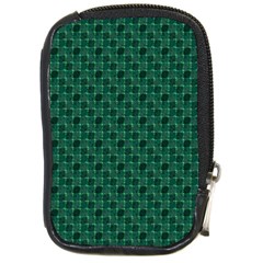 Green Pattern Compact Camera Leather Case