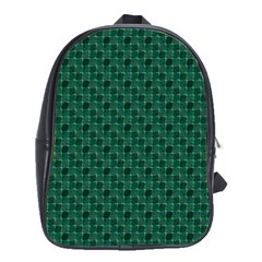 Green Pattern School Bag (Large)