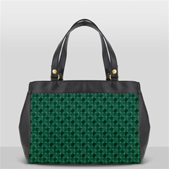 Green Pattern Oversize Office Handbag