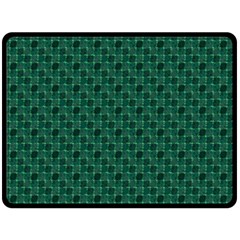 Green Pattern One Side Fleece Blanket (Large)