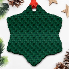 Green Pattern Ornament (Snowflake)