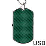 Green Pattern Dog Tag USB Flash (Two Sides) Front