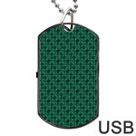 Green Pattern Dog Tag USB Flash (Two Sides) Back