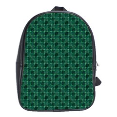 Green Pattern School Bag (XL)