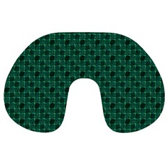 Green Pattern Travel Neck Pillow