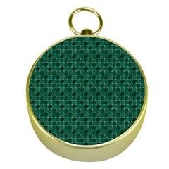 Green Pattern Gold Compasses