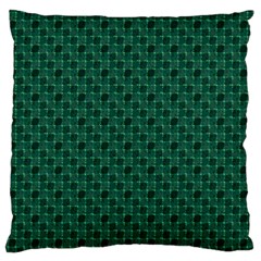 Green Pattern Standard Premium Plush Fleece Cushion Case (One Side)