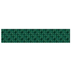 Green Pattern Small Premium Plush Fleece Scarf